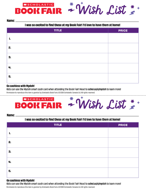 Student Wish List  - Download