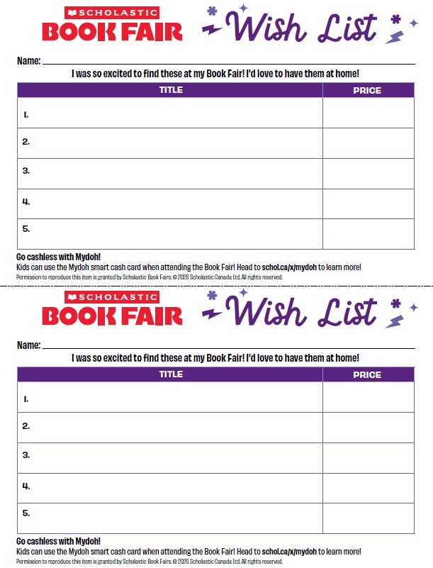 Student Wish Lists - Download